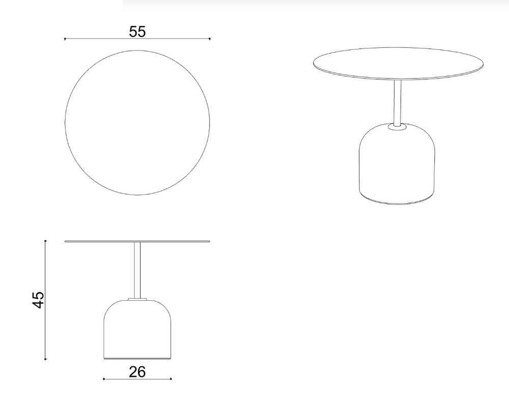 Приставной столик River d55mm