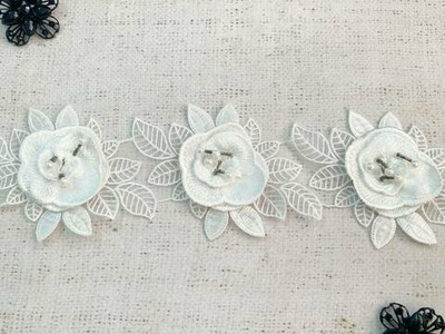 Кружево плетеное, ш. 8,5 см.