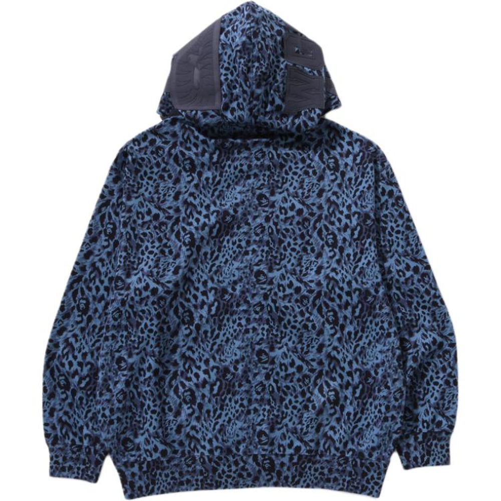 A Bathing Ape Bathing Ape Leopard Pattern Худи синий