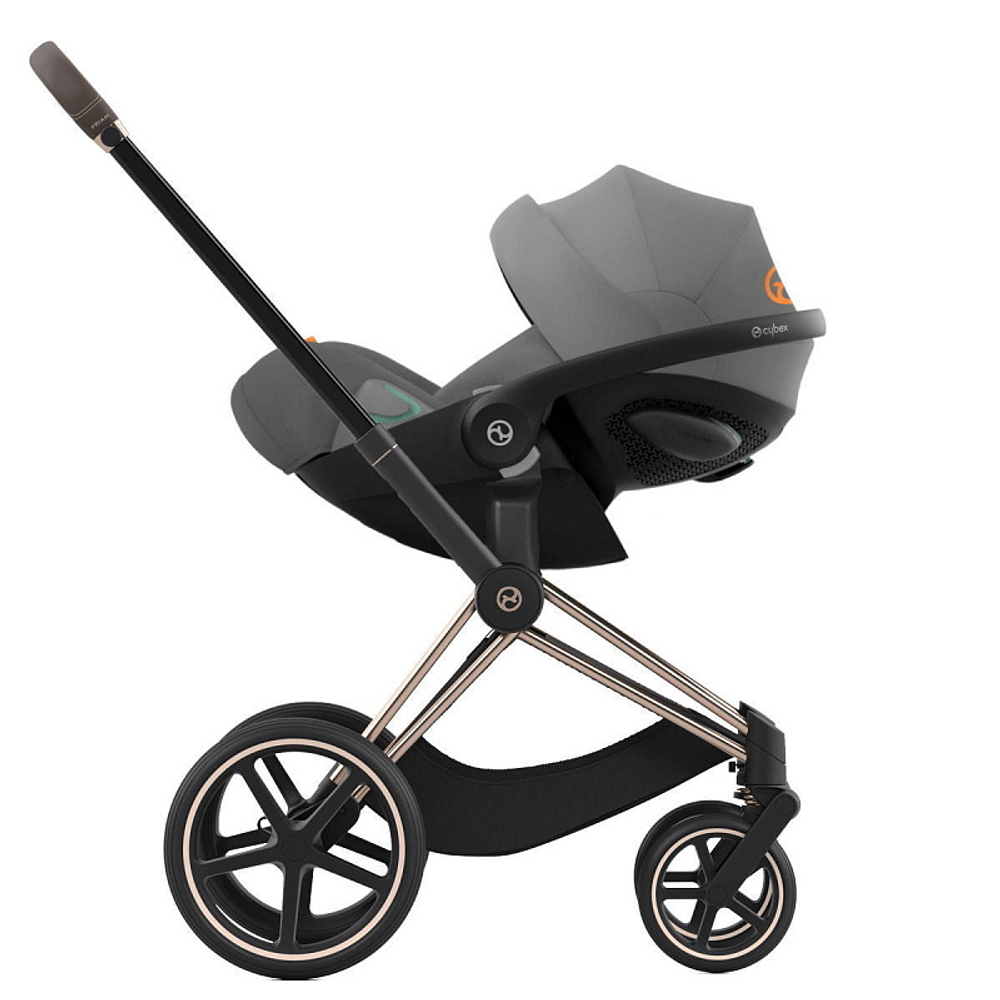 Коляска 3 в 1 Cybex Priam IV Rosegold и автокресло Cloud G i-Size Lava Grey Plus Sepia Black