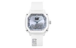 CAT Wrist Watch Quartz Movement Silicone Strap 47mm Black Dial Women"s Watch CAT F81P1P1 1G Black