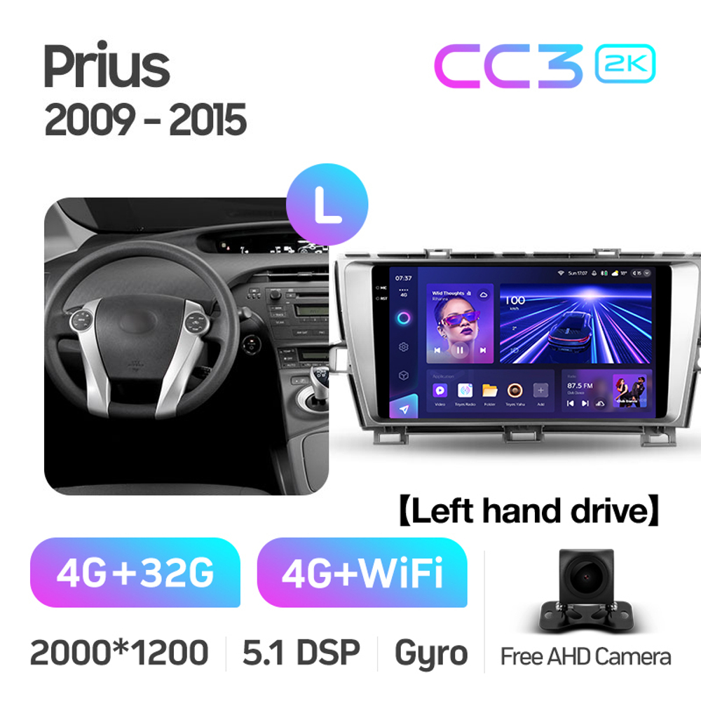 Teyes CC3 2K 9"для Toyota Prius 30 2009-2015