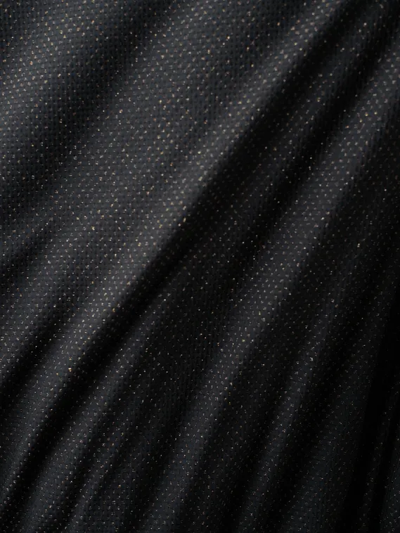 Микрофибра фактурная, жаккард, Турция, черный /золото (мерный лоскут)