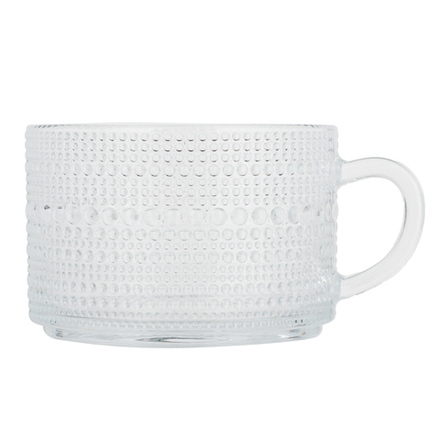 MILLIMI Кружка с рельефным узором, 380мл, стекло
