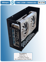 Внешняя видеокарта EGPU Wikingoo T4M3-350W, Sapphire Pure AMD Radeon RX 6600 8Gb. Thunderbolt 3/4.