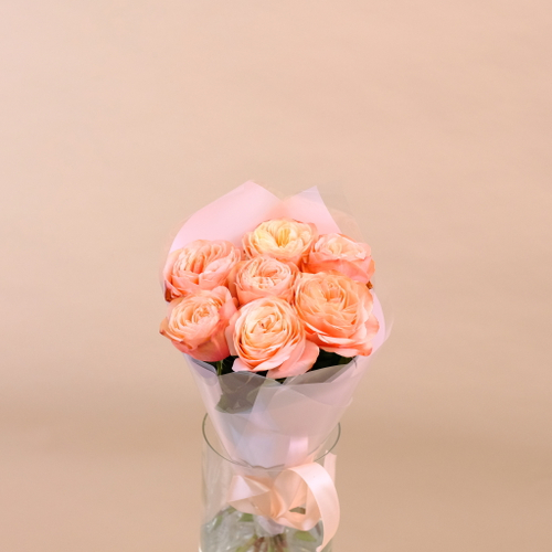 Купить Букет персиковых роз