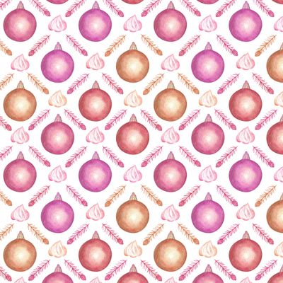 Новогодние шары и безе золотисто-розовые