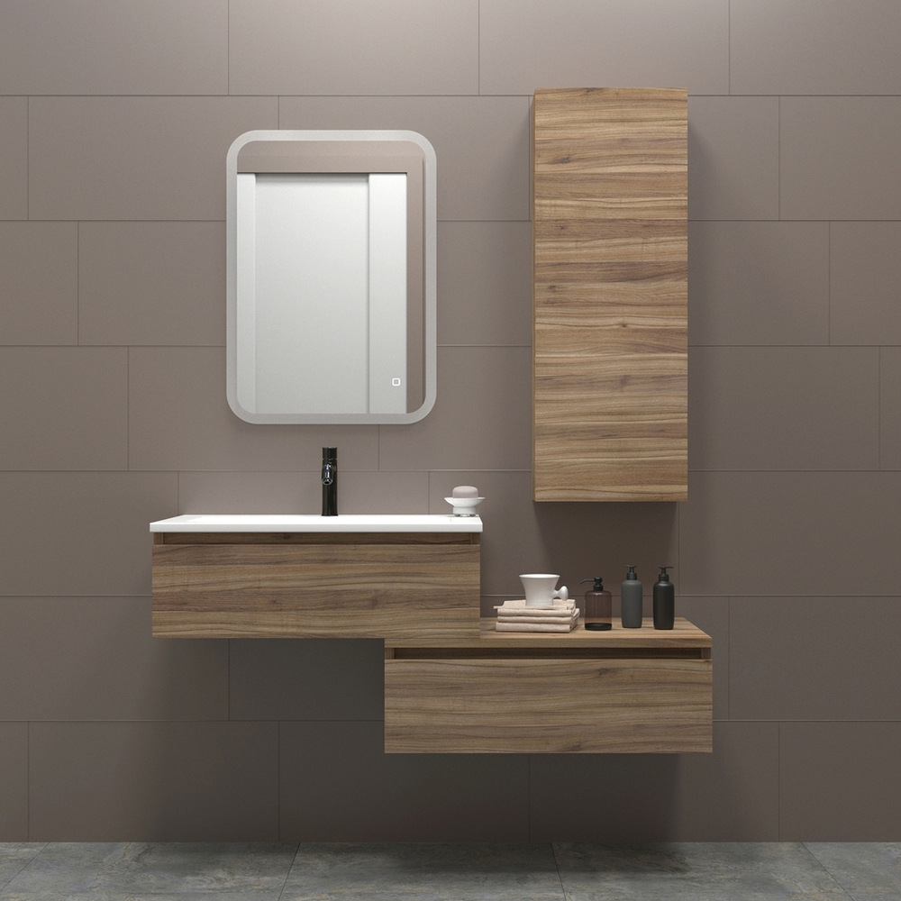 Зеркало MIXLINE "Колорит" ЭКОНОМ 500*600 (ШВ) сенсорный выкл, светодиодная подсветка, универс.крепеж