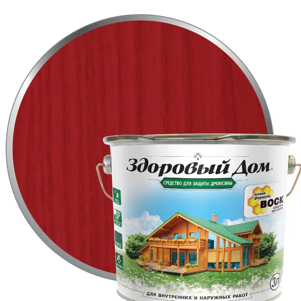 ЗДОРОВЫЙ ДОМ деревозащитное средство рябина 3,0л (LAKRA)