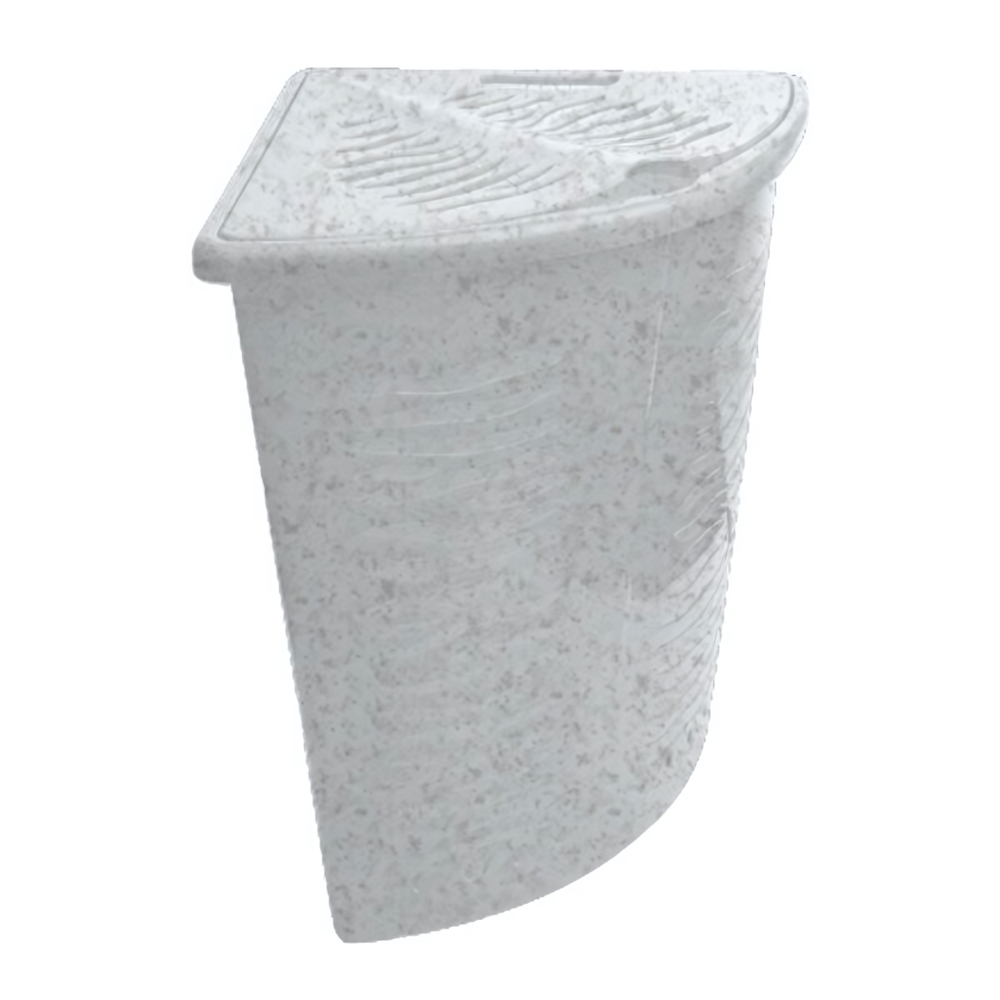 Корзина для белья Aqua 40 л угловая мраморный