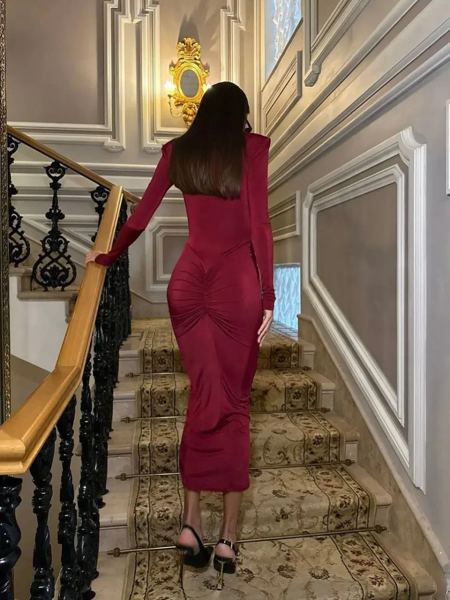 Платье Unique maxi, Бордовый