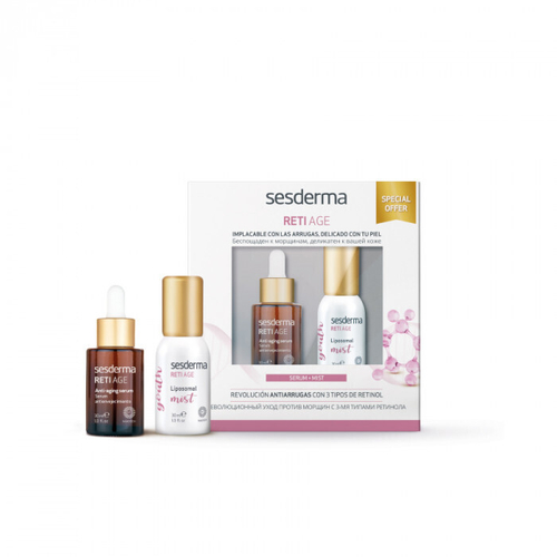 Sesderma RETI AGE: Serum + Mist - Набор: Сыворотка антивозрастная, 30 мл + Спрей-мист антивозрастной, 30 мл