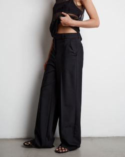 Брюки из шерсти черный