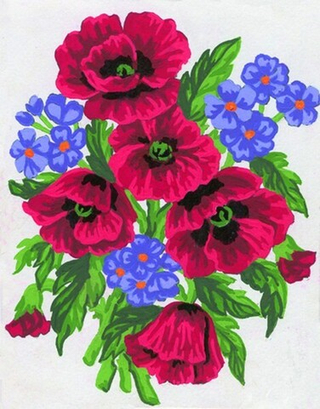 "Маки"-3043 канва с рисунком