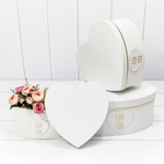 Коробка 27х27х12 см Набор 3 шт "Сердце" For You (Белый)