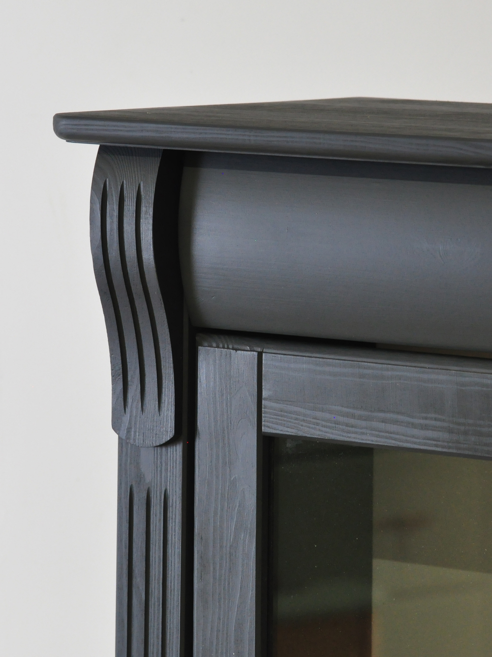 Шкаф навесной Сюзанна, деревянный, серый