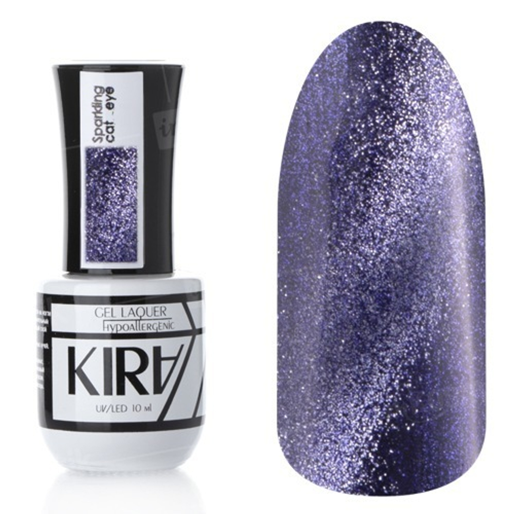 КИРА Гель-лак кошачий глаз blue 10 мл.