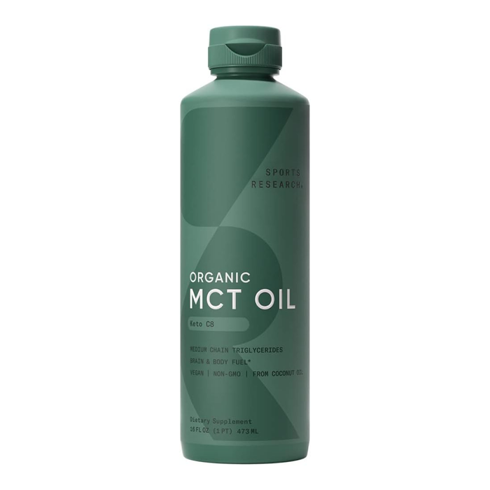 МСТ масло Кето C8, Organic MCT Oil Keto C8, Sports Research, 473 мл