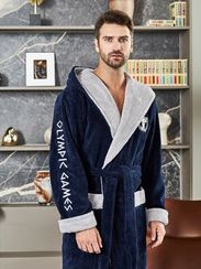 Халат мужской OLIMPIC GAMES с капюшоном Синий POLENS Турция