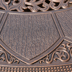 Обеденный комплект из литого алюминия стол Сандаловое дерево(118см)