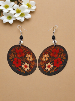 Серьги Хохломской узор