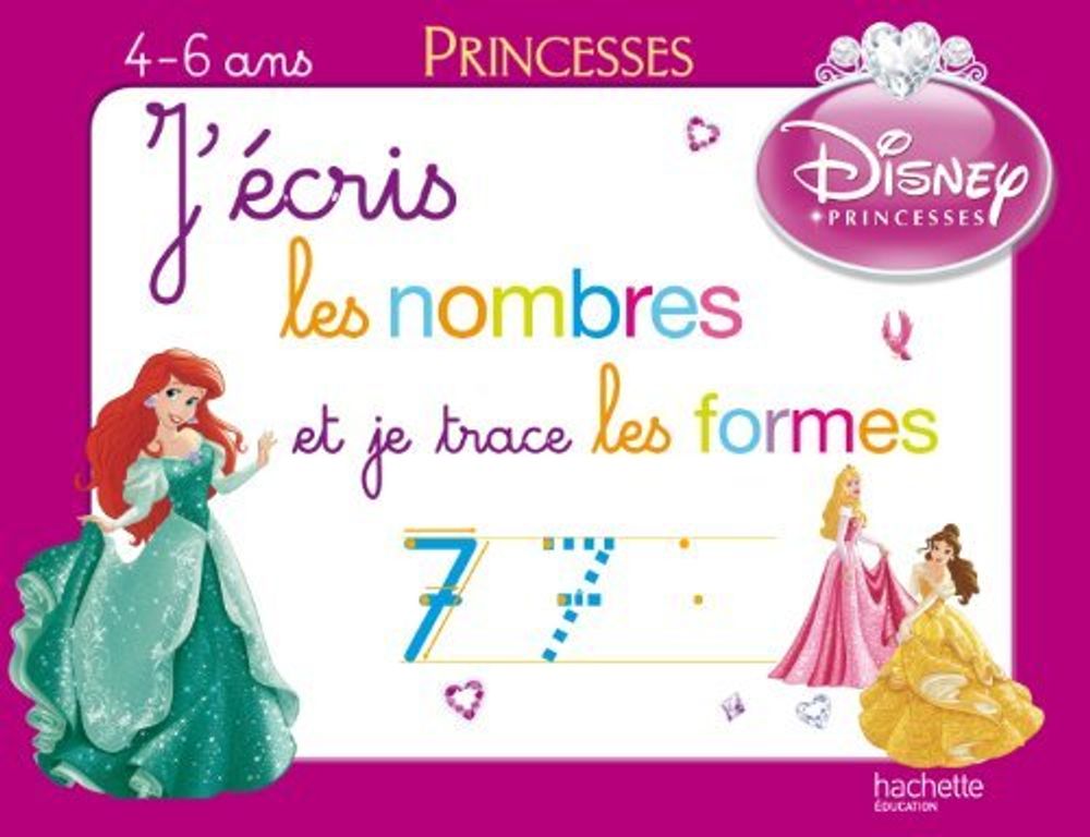 Princesses Ardoise nombres et formes