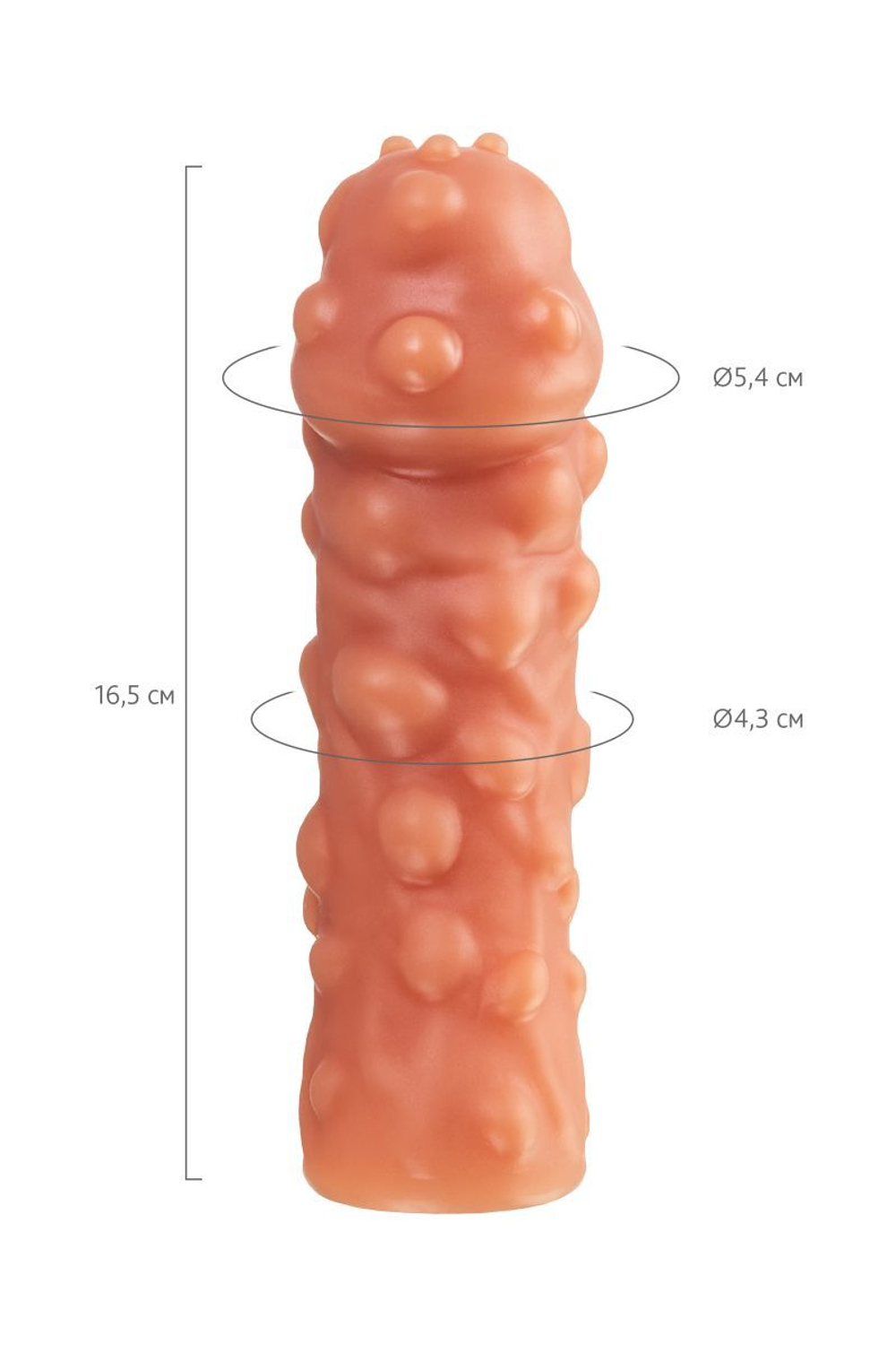 Насадка на член KOKOS PS.003-L с пузырьками, 16,5 см