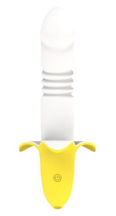 Мощный стимулятор в форме банана с возвратно-поступательными движениями Banana - 19,3 см.