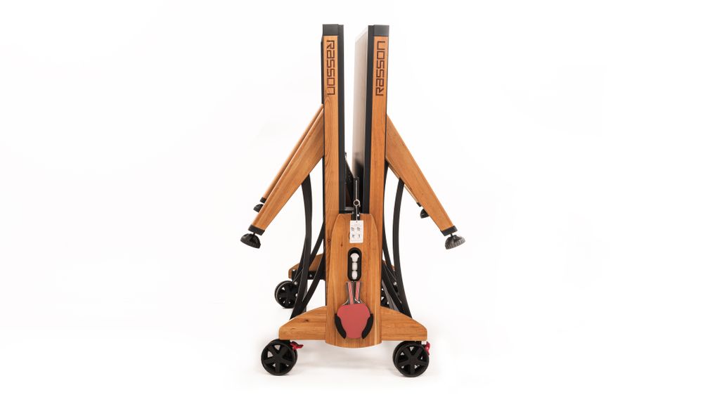 Теннисный стол складной для помещений "RASSON PREMIUM T03 Indoor" (натуральная вишня) с сеткой