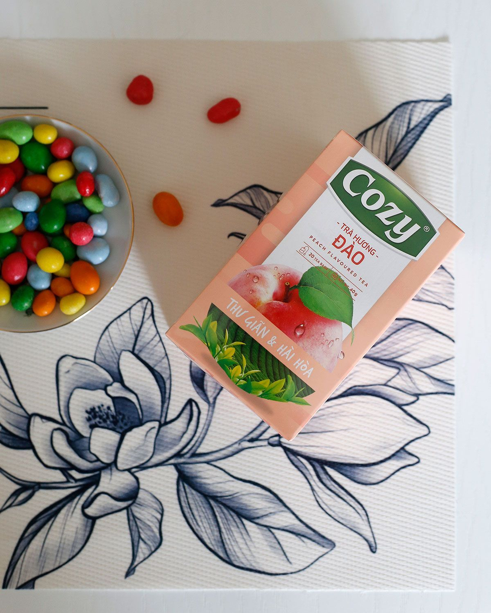 Чай COZY в пакетиках со вкусом ПЕРСИК, 40 г