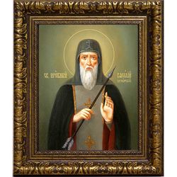 Василий Печерский, преподобномученик, иеромонах. Икона на холсте.