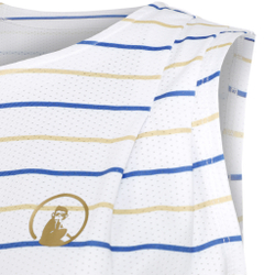 Женская теннисная майка Quiet Please Retro Poach Stripe Tank Top Women - White, Blue