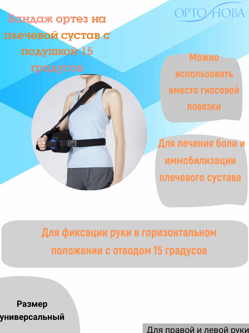 Шина отводящяя на плечевой сустав с подушкой 15°