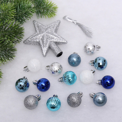 Набор ёлочных украшений «Brilliant pirouette» 30 предметов, Голубой/Синий/Серебро