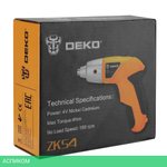 Электрооотвертка Deko ZKS4 SET 10 (063-4113)