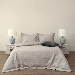 Моне (беж) КПБ страйп сатин Евро 2н