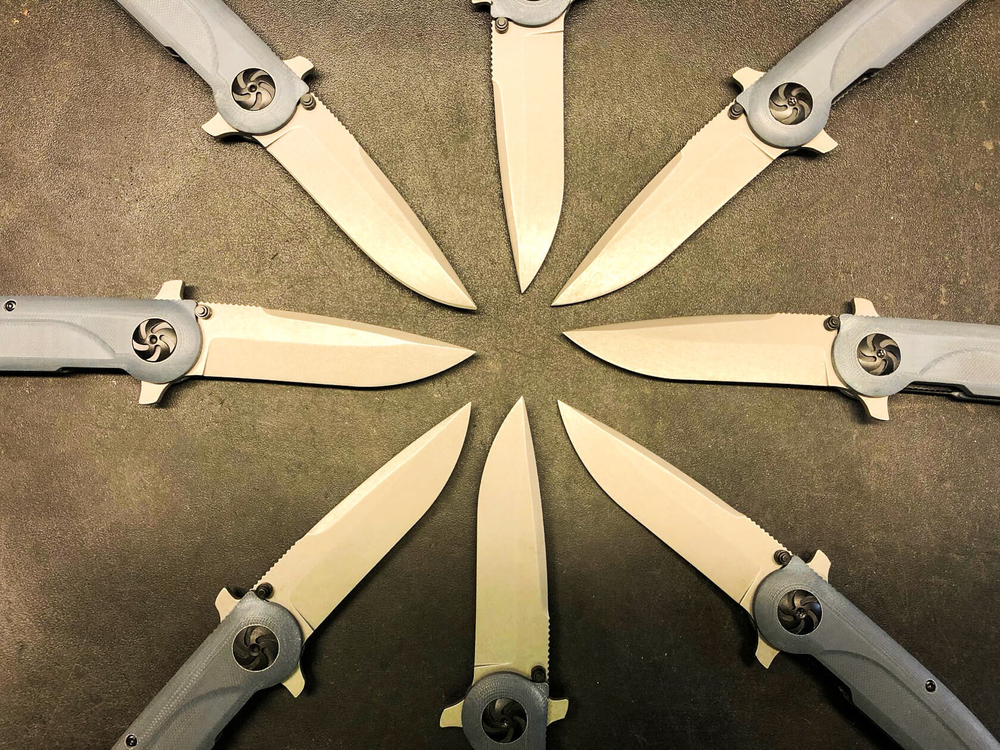 Складной нож Biker Z M390 (Cryo) StoneWash