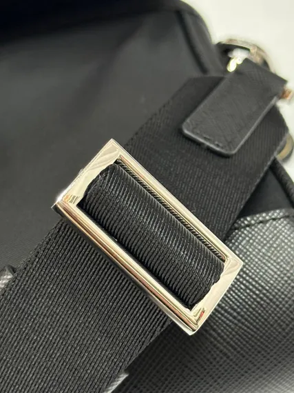Сумка-мессенджер PRADA из нейлона и сафьяна