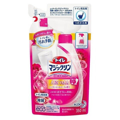 Средство чистящее и дезодорирующее для туалета с ароматом роз 300 мл KAO Toilet Magiclean Deodorant Clean Elegant Rose (мягкая упаковка)