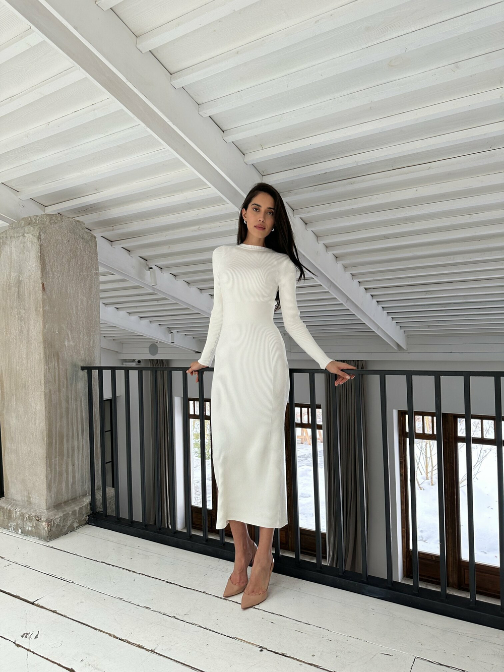 Платье AMELIA с закрытой спиной, белый