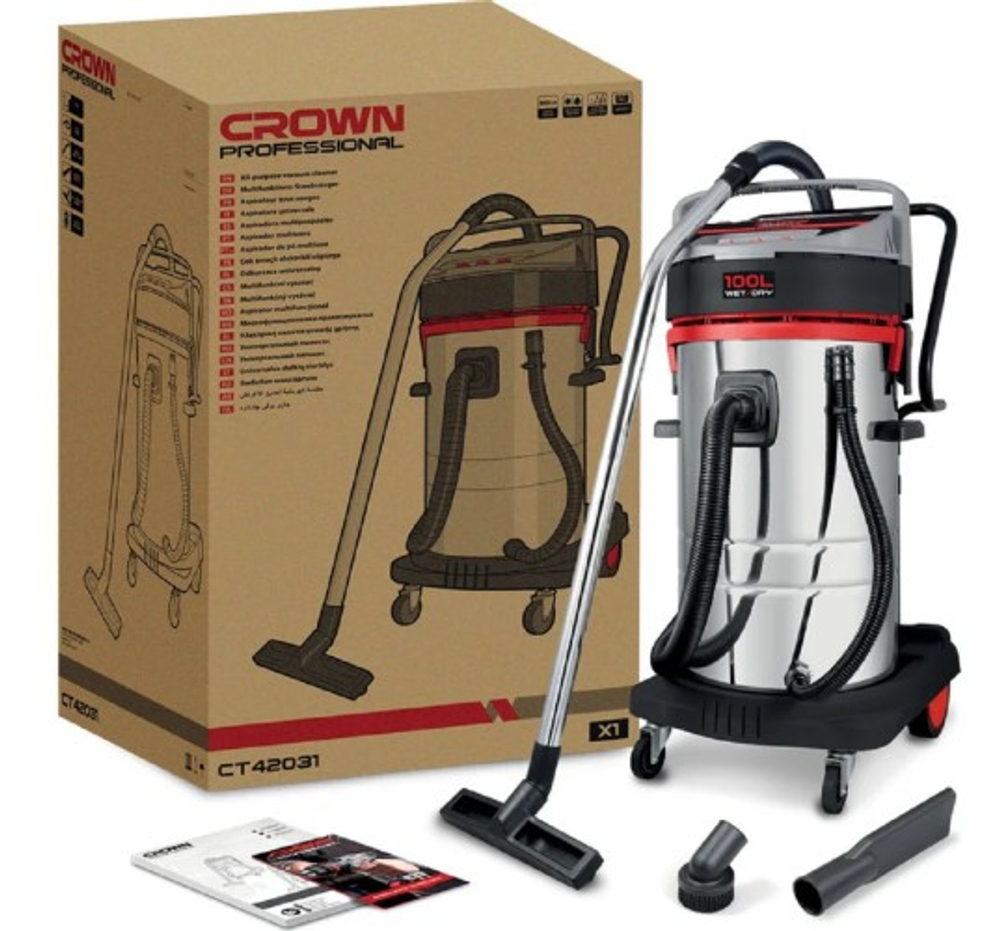 Пылесос для строительных работ Crown CT42031 100л