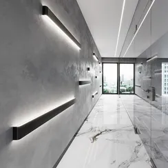 4294/40WL HIGHTECH ODL22 361 черный/металл Настенный светильник IP20 LED 40W 3245Лм 3000K FRAMANT