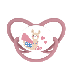 NIP Соска пустышка, силикон, размер 2 "Butterfly" Лама (5-18 мес) 1 шт