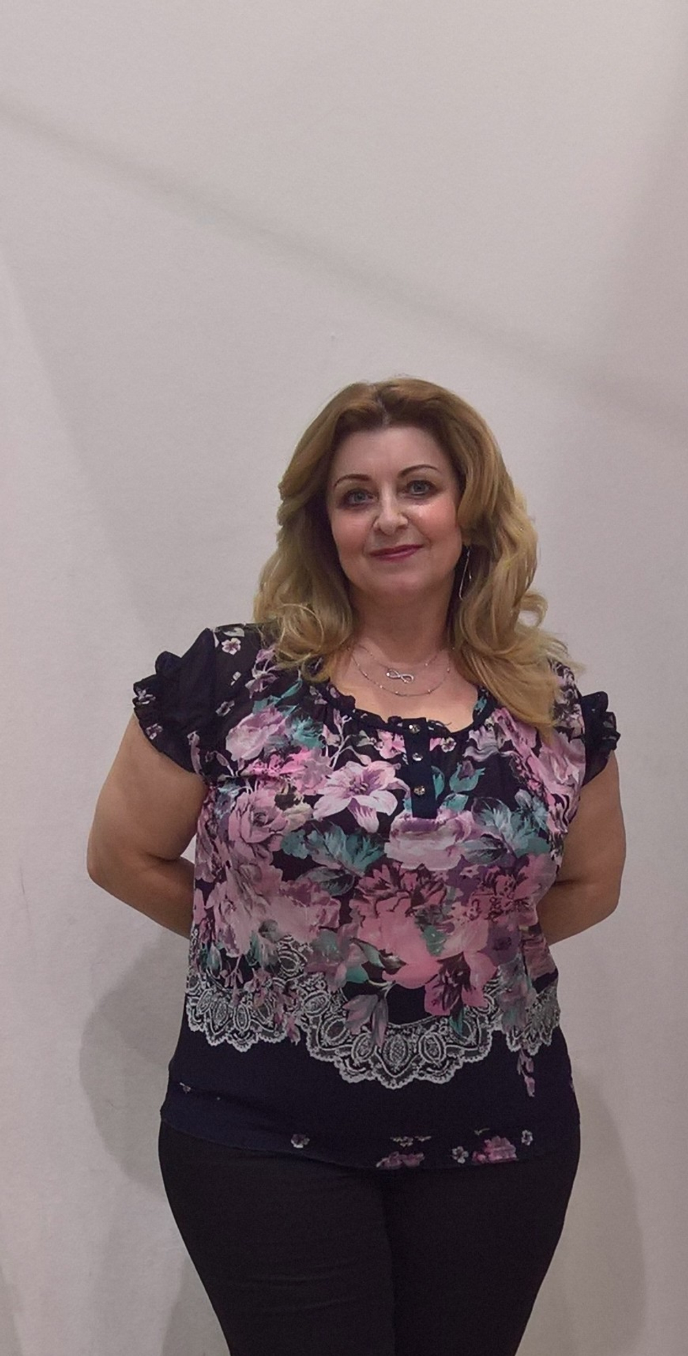 Цветной шифоновый блузон на резинке