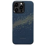 Чехол из арамидного волокна с поддержкой MagSafe PITAKA Fusion Weaving MagEZ Case 4 для iPhone 15 Pro Max, Milky Way Galaxy (Млечный путь)