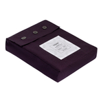 Комплект постельного белья из стираного перкаля сливового цвета из коллекции essential, 150х200 см