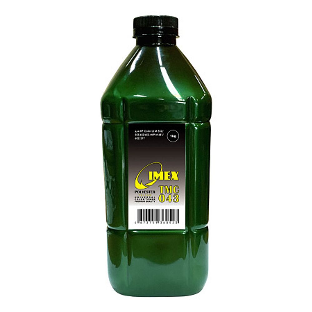 Тонер для HP Color Универсальный тип TMC 043 (1кг, желтый, Polyester, IMEX) Green Line