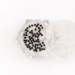 Zoo nail Стразы стеклянные черные JetBlack SS4 (1,5мм), 100шт