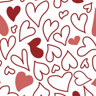 Сердечки на белом фоне