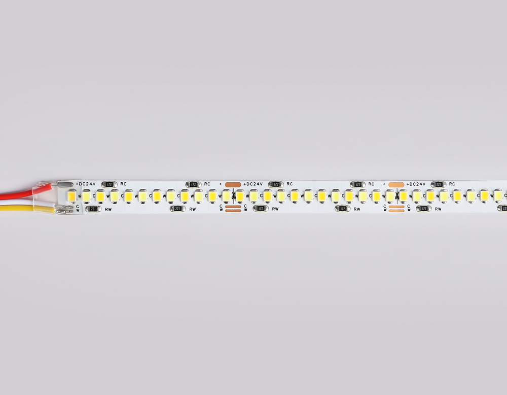 GS4151 2835 240Led/ 18W m/ 24V IP20 CCT 3000-6500K/5000*10*1.2mm (3 конт.)